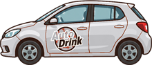 Vozidlo Auto Drink v pohybu